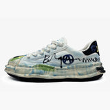 Retro Hand-Painted Graffiti Punk School Sneakers