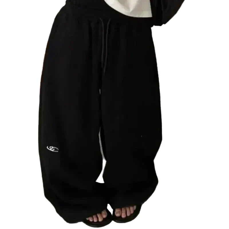 Pantalones deportivos holgados vintage estilo Y2K