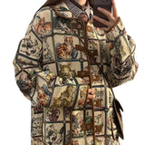 Grandma's American Cat Jacquard Jacket