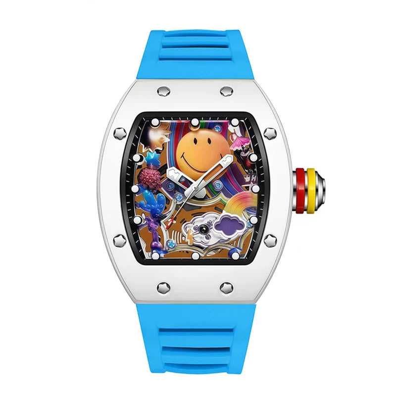 Smile Dial Color Graffiti Sport Watch
