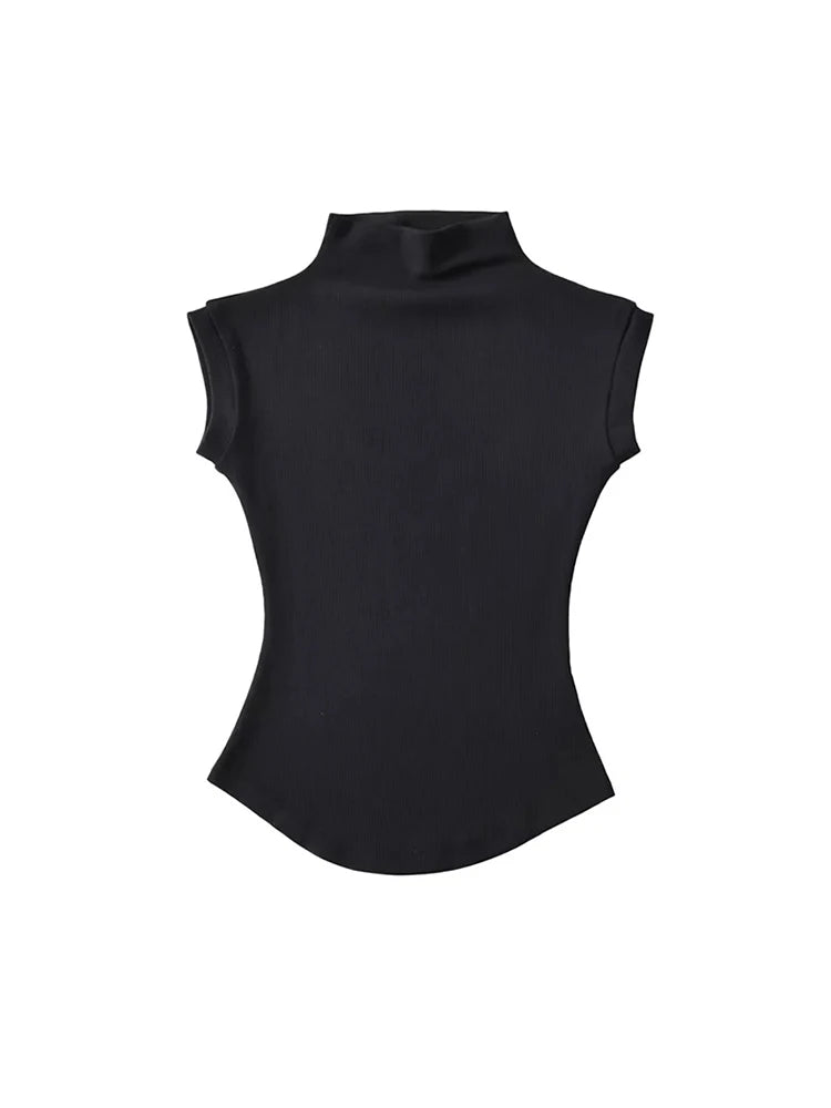 Summer Turtleneck Sleeveless T-Shirts
