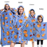 Family Oversize Sherpa Blanket Hoodie