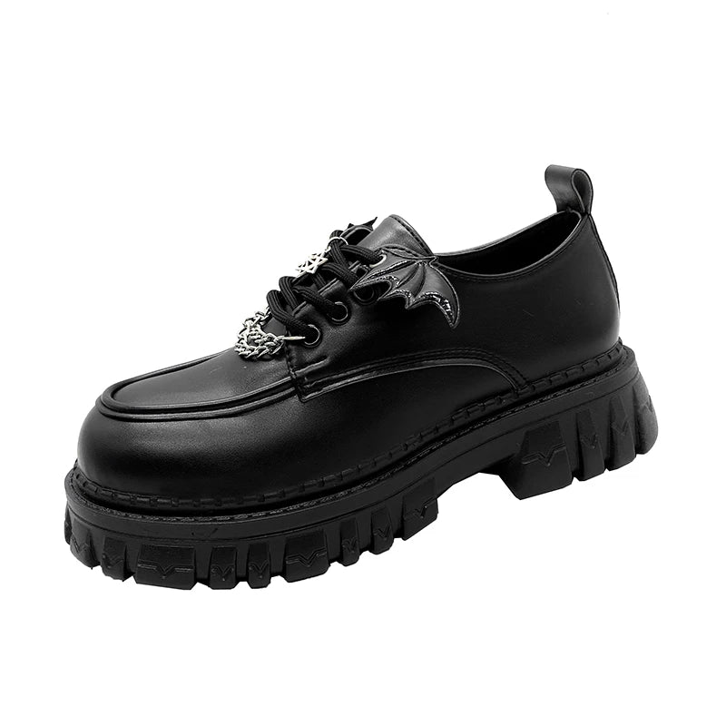 Grunge Bat Wings Platform Oxford Shoes