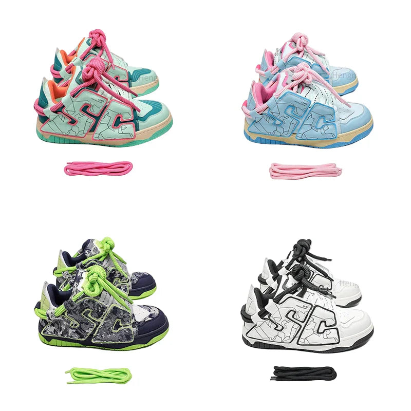 Retro Punk Bunte Schul-Sneaker