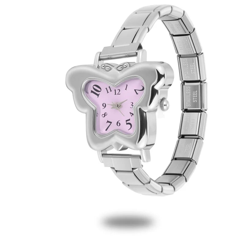 Italian Stainless Butterfly Watch