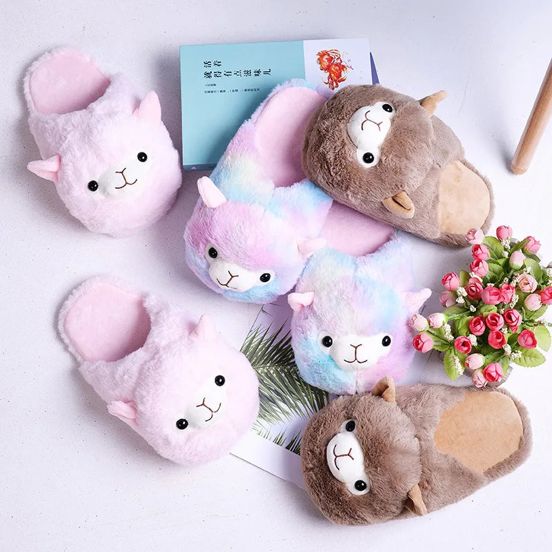 Cute Pink Pig Fuzzy Slippers