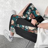 Bestickte lockere Hip-Hop-Shorts mit geradem Schnitt