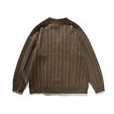 Vintage Loose Knitted Striped Cardigan