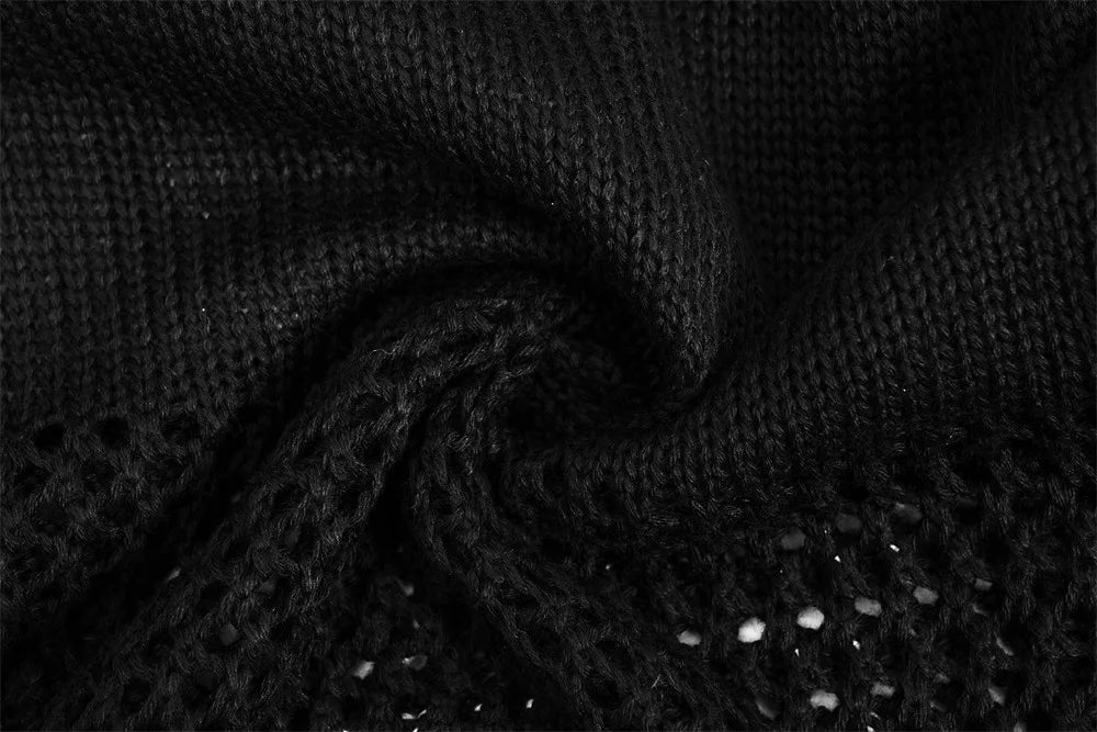 Breathable Crew Neck Jacquard Knit T-Shirt