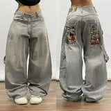 Y2K Black Wide-leg Women's Jeans