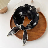 Floral Lace Triangular Head Scarf