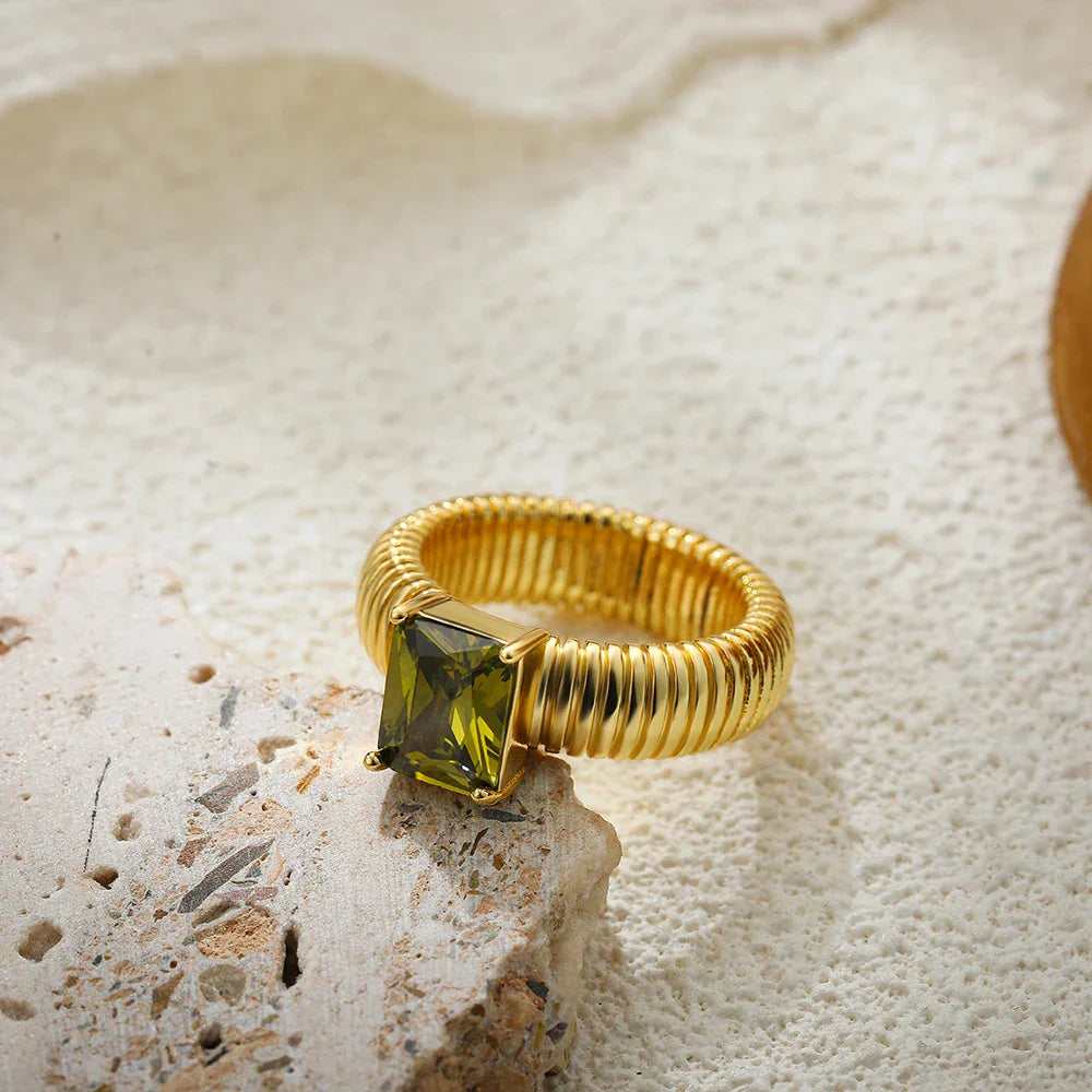 Vintage Golden Chunky Rings