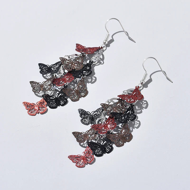 Vintage Hollow Leaves Shiny Earrings