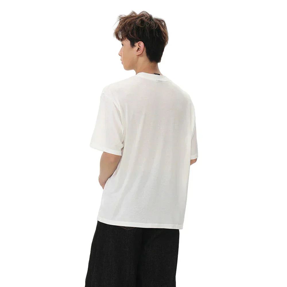 Retro Anime Portrait Print Loose T-Shirt