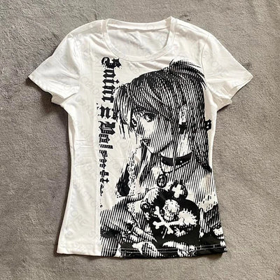 Anime Print Baby Tee