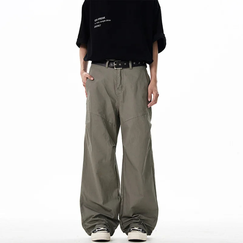 Wide-leg Pleated Lightweight Pants