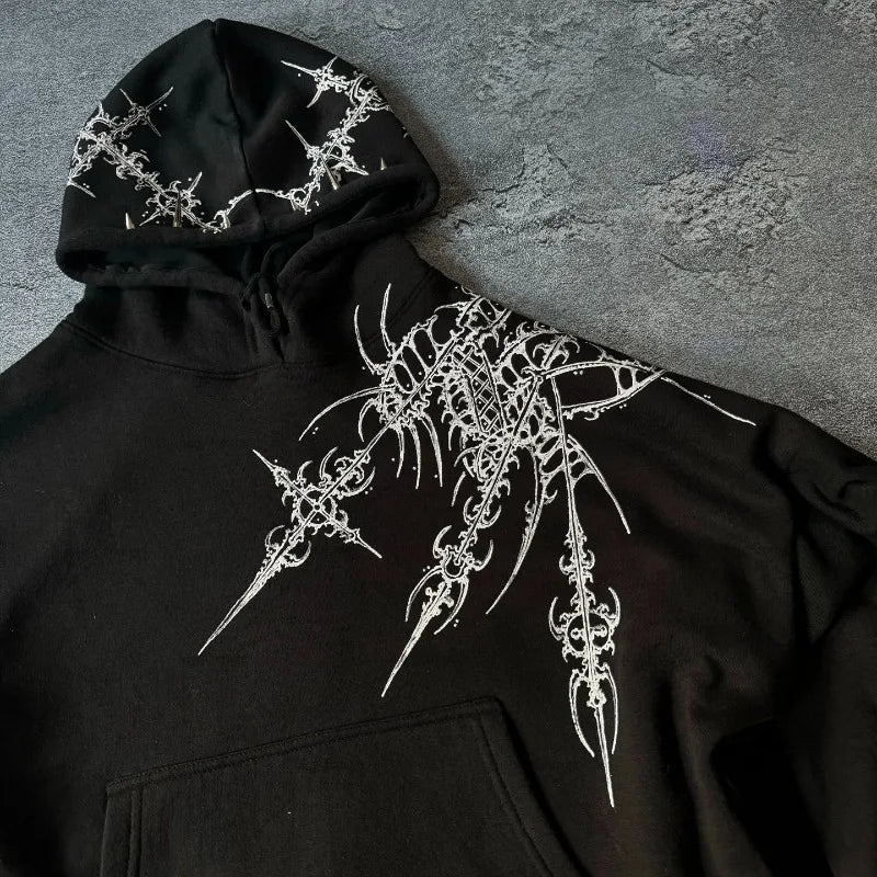 Vintage Oversized Personalized Print Hoodie