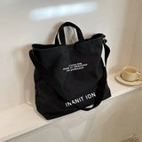 Y2K Canvas Large Tote Shoulder Bag