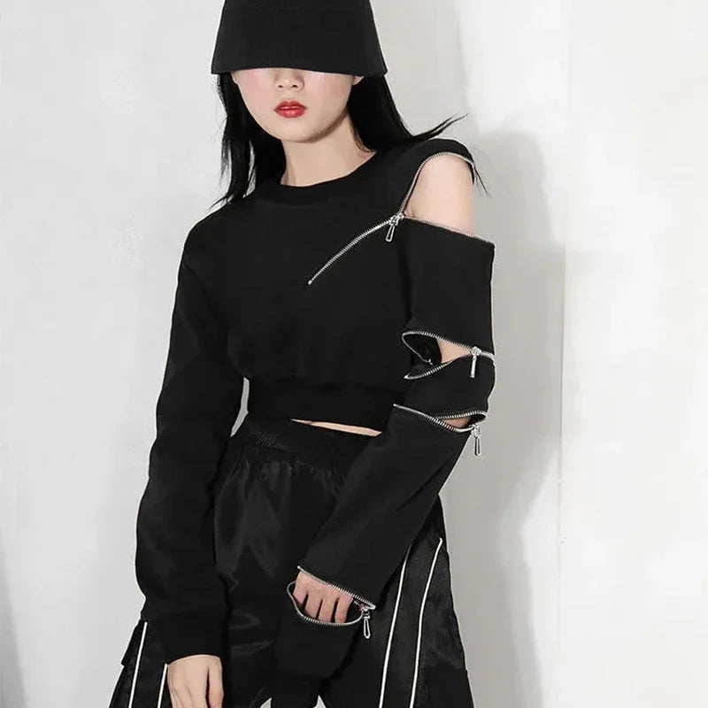 Y2K Cropped Women's Sweatshirt