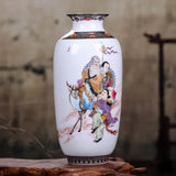 Vintage Traditional Flower Ceramic Vase Chinese
