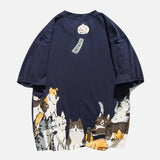 Graffiti Cat Graphic Short Sleeve Premuim T-Shirt