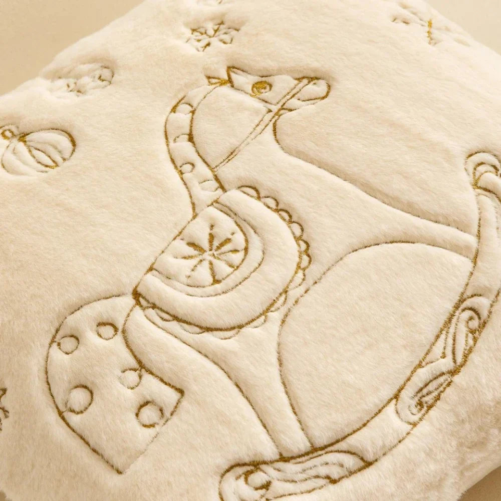 Christmas Embroidered Cover Soft Pillow Case