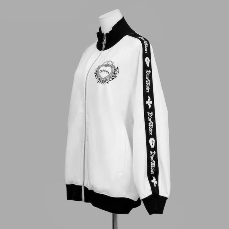 Y2K Gothic Bat Wing Track Jacket