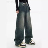 Y2k Women's High Waist Wide Leg Denim Jeans