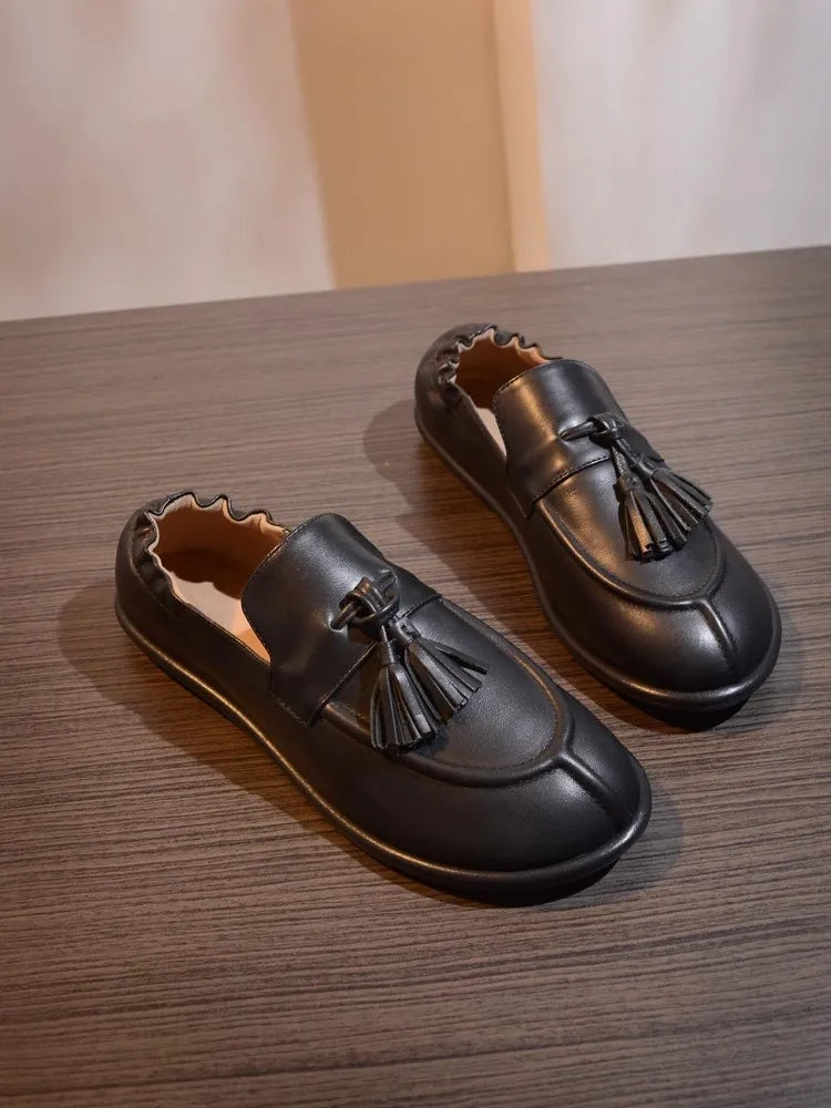 Leather Casual Pumps Spring Shoes