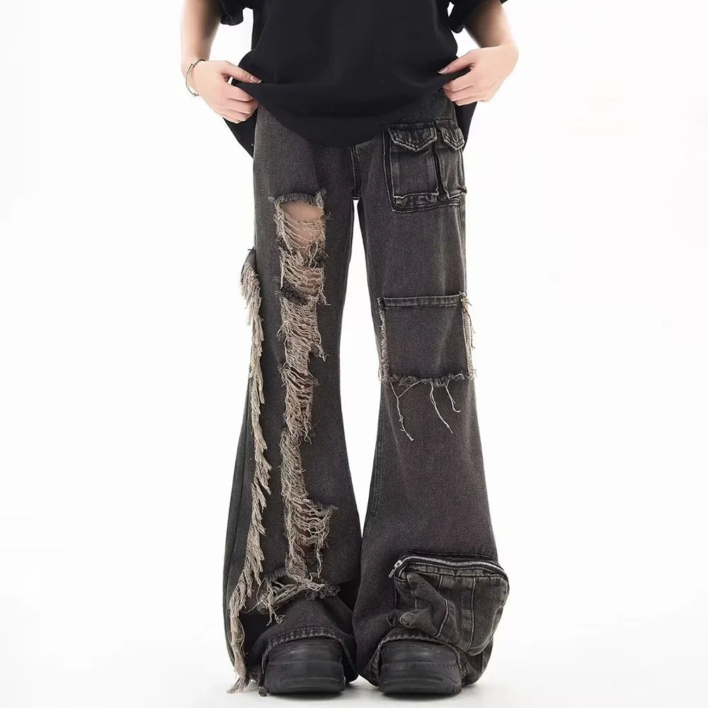 Y2K Ripped Loose Jeans