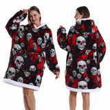 Strawberry Printed Oversized Blanket Hoodie