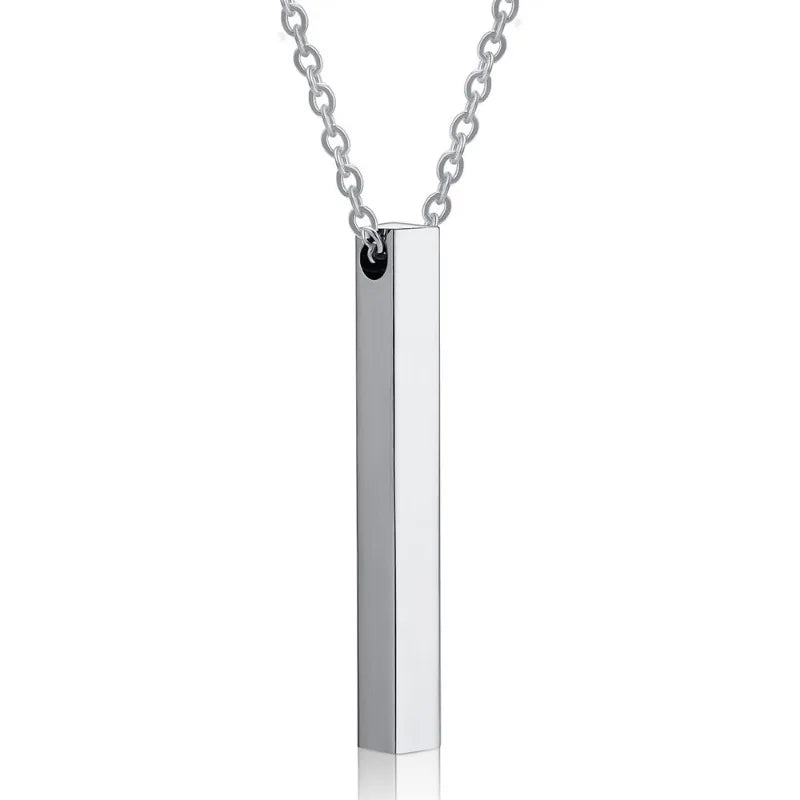 Vertical Rectangular Bar Necklace