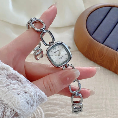 Silver Square Bracelet Watch