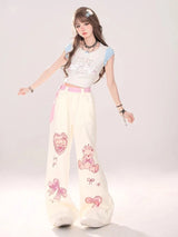Barbie Core Wide Leg Pants