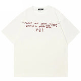 Funny Teeth Graphic Casual White T-Shirt