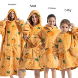 Family Oversize Sherpa Blanket Hoodie