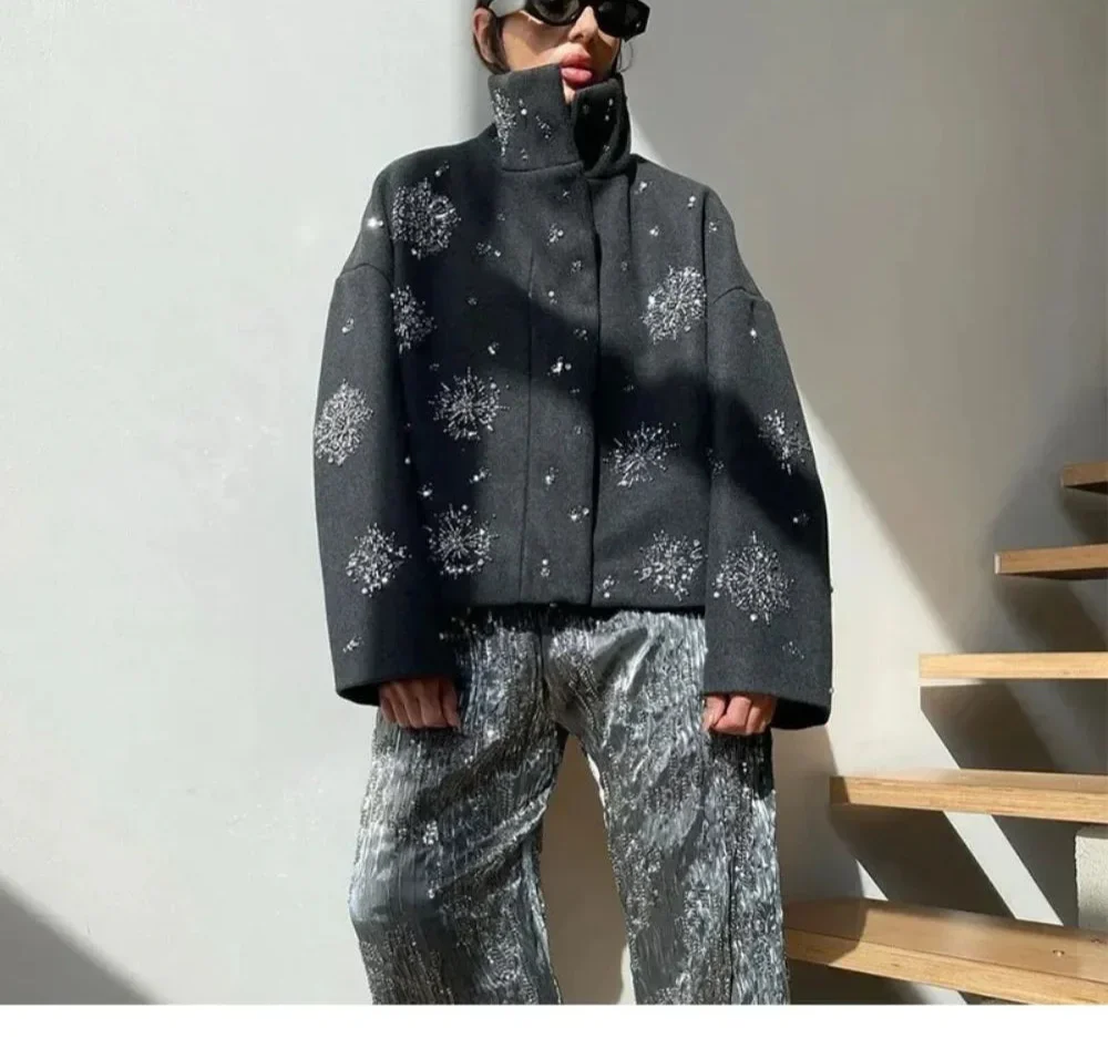 Diamond Patchwork Loose Jacket