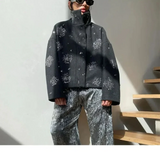 Diamond Patchwork Loose Jacket