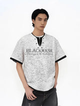 Casual Tie Dye Print Zipper T-Shirt