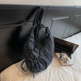 Korean Style Plaid Crossbody Bag