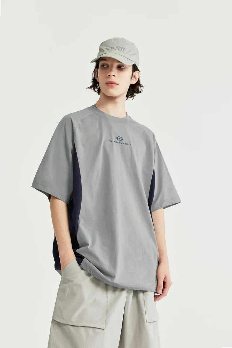Oversized Patchwork Skater Girl T-Shirt