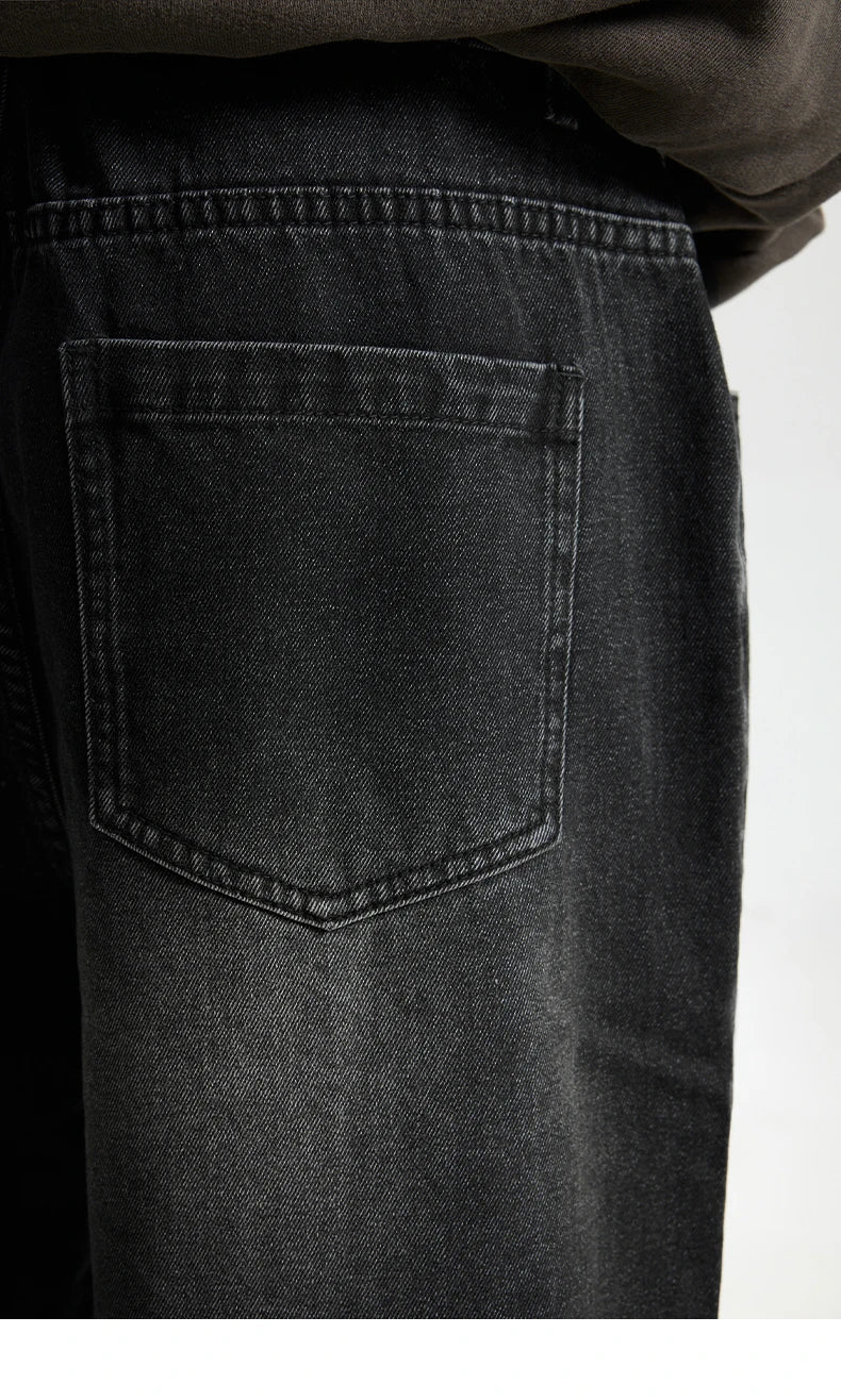 Black Graffiti Grunge Wide-leg Jeans