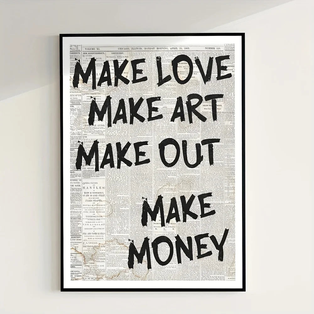 Simple Trendy Text Printing Poster