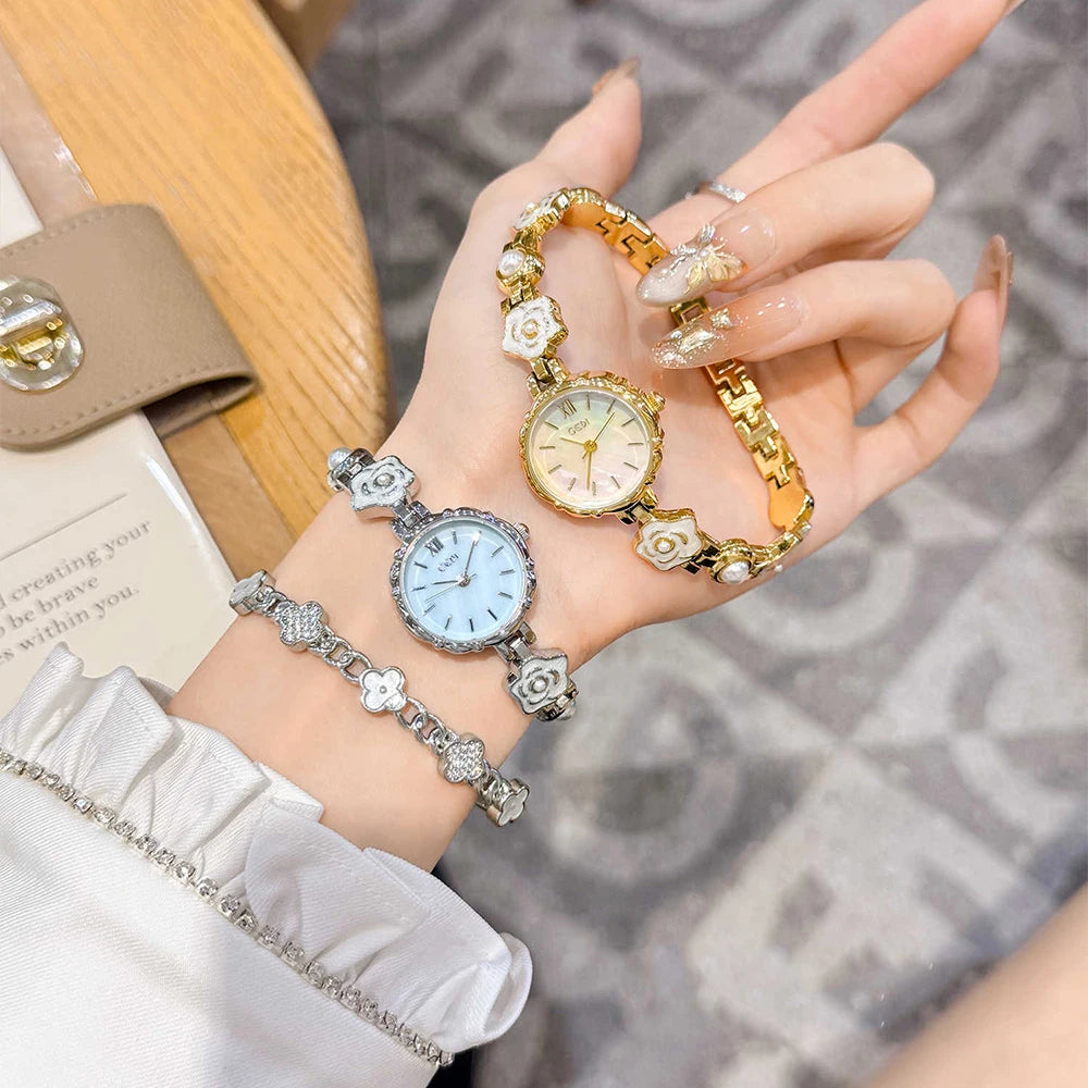 Luxury Exquisite Flower Chain Strap Watch