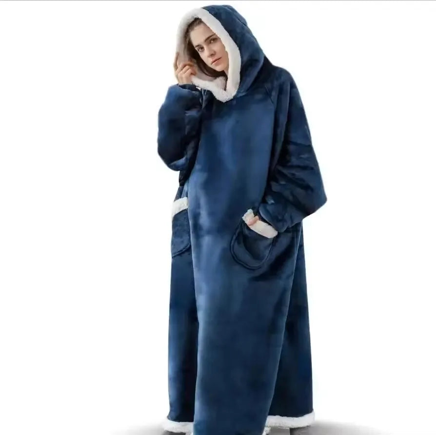 Christmas Flannel Hooded Blanket Pyjamas