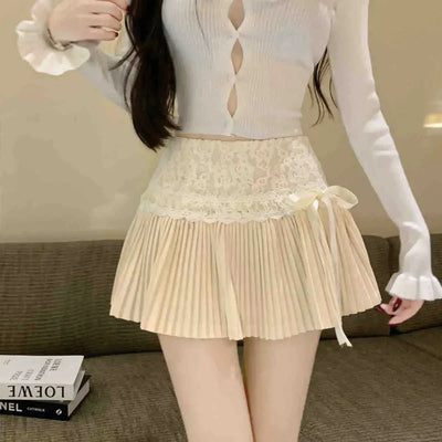 Coquette French Style Lace Mini Skirt