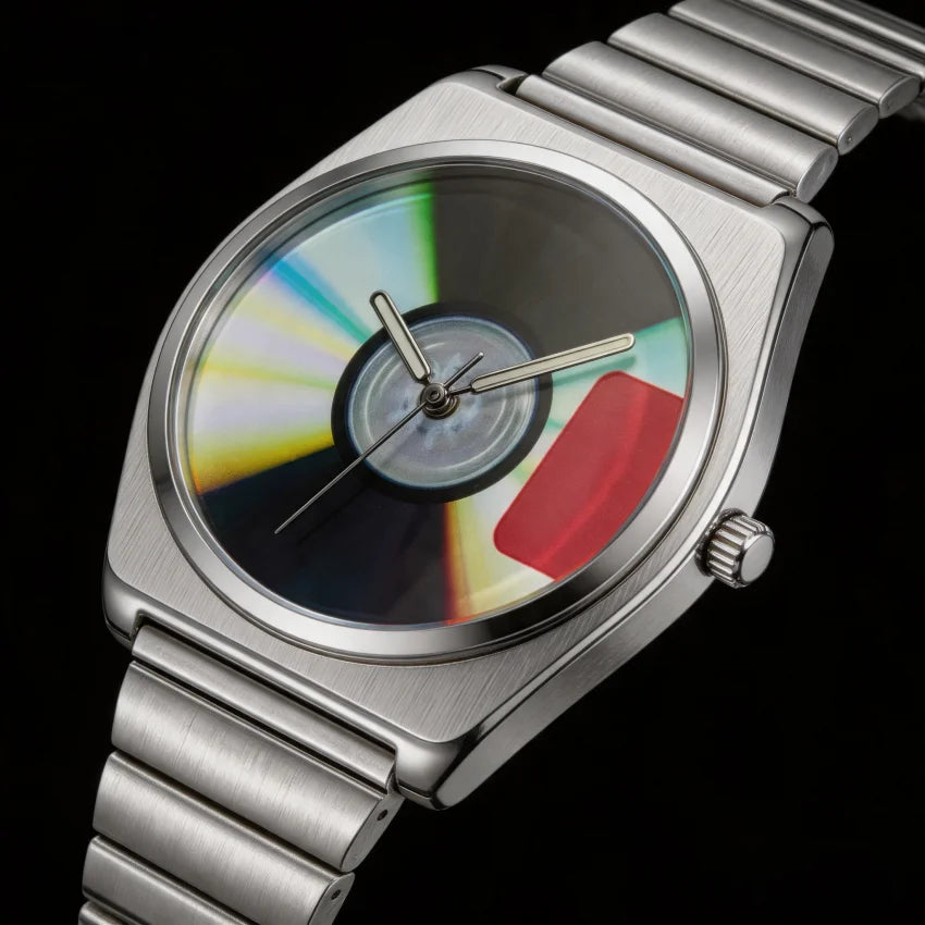 Y2K Unique Retro Record Dial Quartz Watch