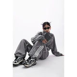 Sports Grey Loose Tracksuit