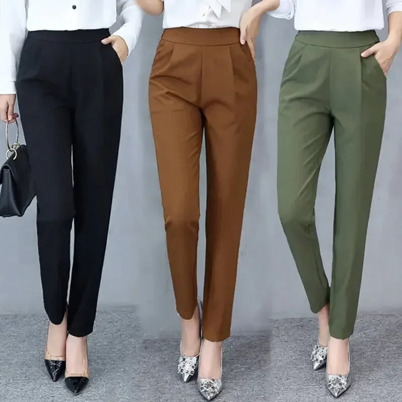 Corporate Girl High Waist Stretch Pants