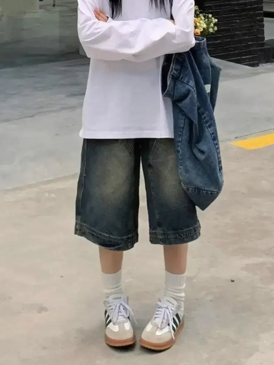 Vintage Baggy Blue Denim Jorts